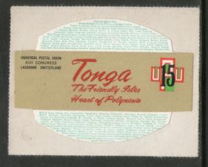 Tonga 1974 Odd Shaped Die Cut 15s UPU Centenary MNH # 2078