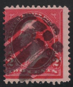 Scott # 279b 2c Washington Fancy Cancel Bold SON Shield? 