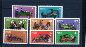 HUNGARY 1970 ANTIQUE CARS SET OF 8 STAMPS MNH
