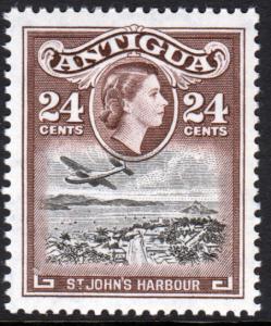 Antigua QEII 1953 24c Black Chocolate SG129 Mint Never Hinged MNH UMM