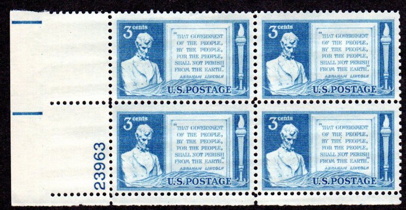 US, Plate Block, Scott # 978, MNH,  CV = $ 1.25    Lot 230760 -01