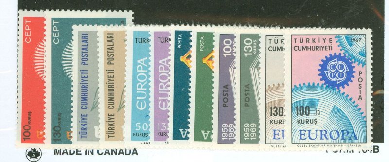 Turkey #1665/1849 Unused Single (Complete Set) (Europa)