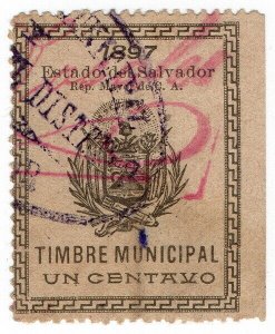 (I.B) El Salvador Revenue : Timbre Municipal 1c