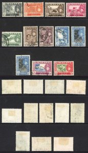 Penang SG75/85 1957-62 Part Set of 11 Used with some Extra values