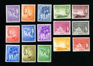 Seychelles Stamps # 157-71 VF OG LH Set of 15 Scott Value $88.00