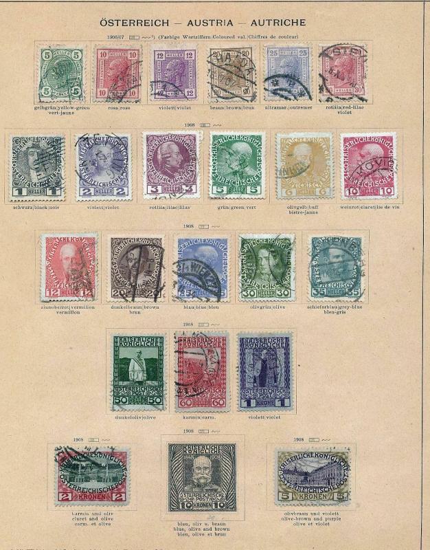 AUSTRIA 1850s/1910 Imperf Dues Officials Used Collection(120+Items) JJ787