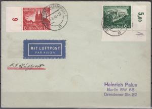 Germany - 23.9.1940 Eupen/Malmedy set on cover Hindenburg - Berlin (2210)