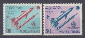 1962 Afghanistan 732-733 Meteorological Rockets 2,50 €