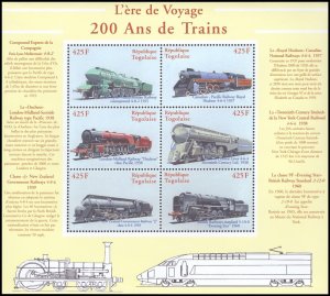 Togo 2000 Sc 1957 Trains CV $11.25