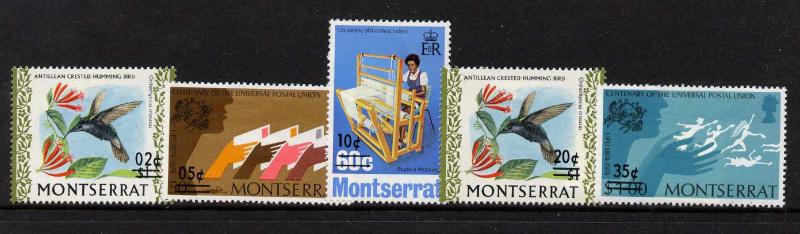 Montserrat 314-8 MNH Birds, Flowers, UPU, Weaving, o/p