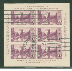 United States #750 Used Souvenir Sheet