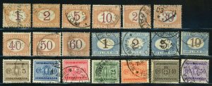 ITALY Postage Due Stamp Collection EUROPE Used