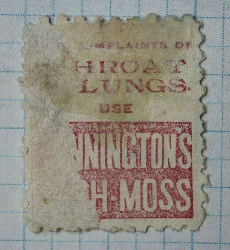 New Zealand sc#631894 Throat Lungs Bonnington's Irish Moss ad on back used