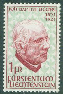 LIECHTENSTEIN Scott 429 MNH**  Buchel stamp 1967 