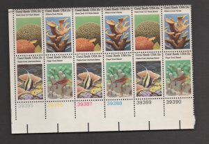 USA Scott # 1827-1830  UNUSED  MNH   plate block of 12