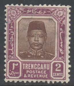 Malaya Trengganu Scott 2 - SG2, 1910 Sultan 2c MH*