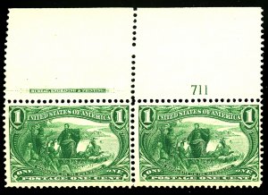 U.S. #285 MINT PL# PAIR OG NH