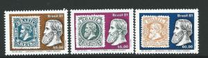 BRAZIL SG1908/10 1981 CENT OF PEDRO II MNH