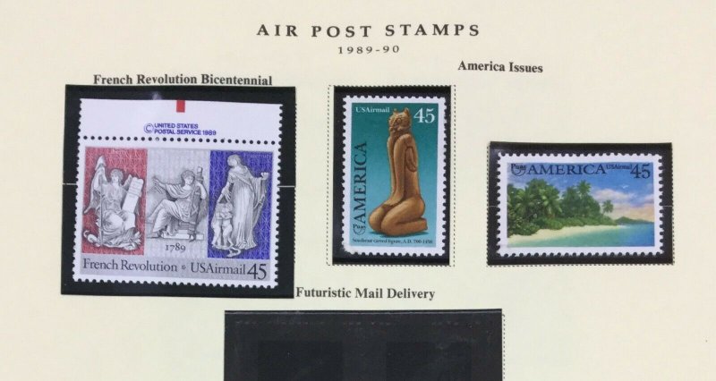 MOMEN: US STAMPS 1989-90 AIRMAIL MINT OG NH LOT #46314