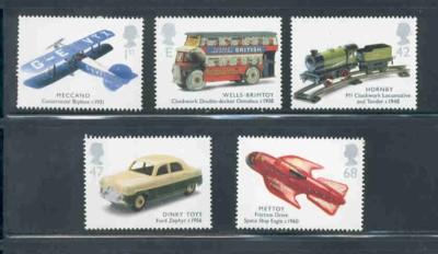 Great Britain Sc 2153-7 2003 Children's Toys stamp set mint NH