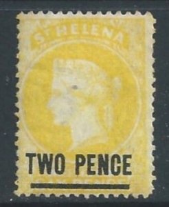 St. Helena #36 Mint No Gum 6p Queen Victoria Wmk. 2 - Surcharged Type B