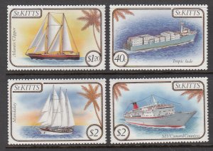 St Kitts 165-168 Sailing Ships MNH VF