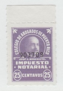 Puerto Rico Revenue fiscal Cinderella stamp 10-12-45b tnx