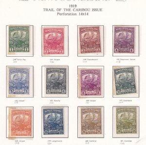 NEWFOUNDLAND # 115-126 VF-LIGHT USED TRAIL OF THE CARIBOU ISSUES