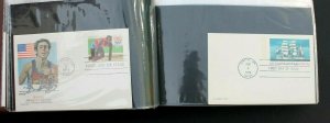 US Stamp Collection, Postal Card FDC Large Lot of 100 Cards in Lighthouse Album