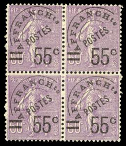 France 236 YT47 Maury59 Mi199 SG443 €2800 MNH 1926 Sower PreCancelled Blk/4