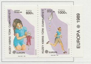 TURKISH CYPRUS EUROPA CEPT 1989 Green Perf. MNH** A28P28F28643-