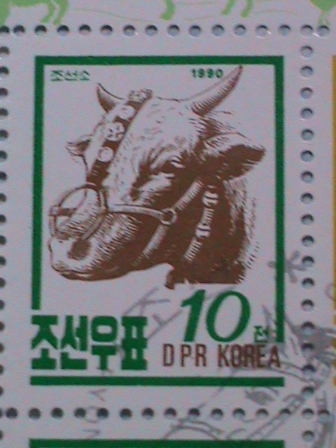 KOREA STAMP: LOVELY FARM ANIMALS CTO MINI SHEET WITH FIRST DAY CANCEL