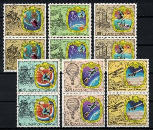 CENTRAL AFRICAN EMPIRE 1978 - Transports & telecom /complete set, pairs