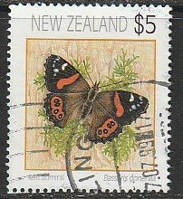 1991 New Zealand - Sc 1079a - used VF - 1 single - Butterflies - Red Admiral