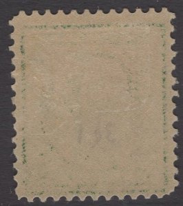 US #357 One Cent Green Franklin Bluish Paper MINT HINGED SCV $90