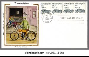 USA - 1983 TRANSPORTATION / MOTOYCYCLE / SILK - FDC Colorano 'silk'...