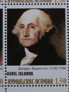 KURIL ISLAND -AMERICAN PRESIDENTS -MNH SHEET. VERY RARE PLEASE WATCH CAREFULLY