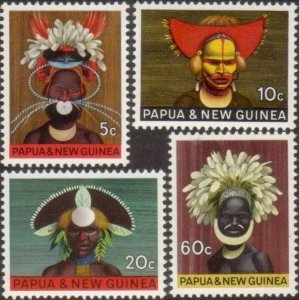 Papua New Guinea 1968 SG125-128 Head-dresses set MNH
