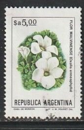 1983 Argentina - Sc 1438 - used VF - 1 single - Flowers (florescent)