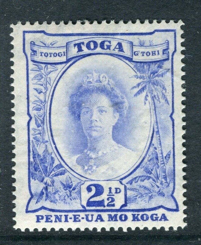 TONGA; 1920 early Pictorial issue Mint hinged 2.5d. value