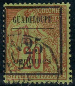 Guadeloupe  #5  Used CV $27.50