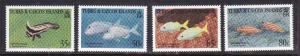 Turks & Caicos-Sc#1058//1061-unused NH 1/2 set-Fish-1993