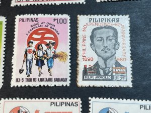 PHILIPPINES # 1469-1483-MINT/NEVER HINGED--15 STAMP RUN ----1980