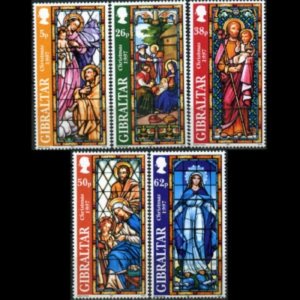 GIBRALTAR 1997 - Scott# 740-4 Christmas Set of 5 NH