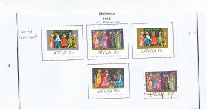 LATVIA - 1992 - Christmas - Perf 4v Set - Mint Lightly Hinged