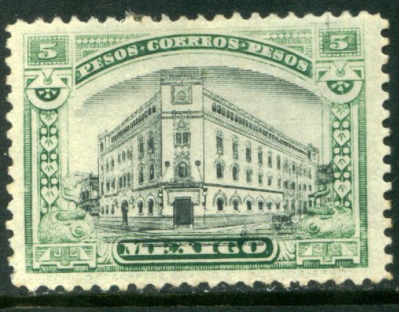 MEXICO 628, $5P POST OFFICE. Unused, Hinged, Orig gum. (325)