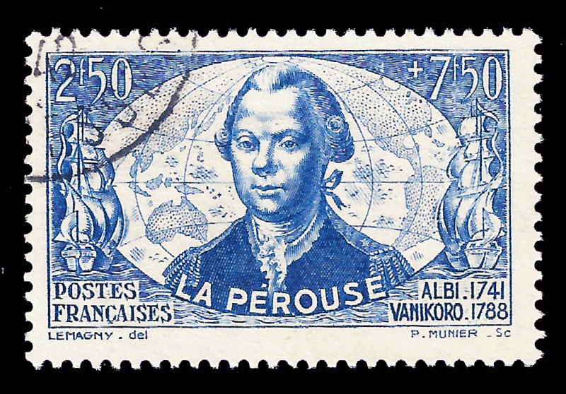 France 1942 Sc B129 UF La Perouse, explorer