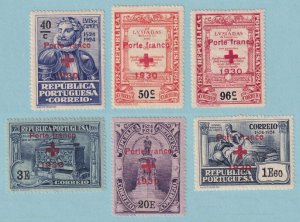 PORTUGAL 1S24 - 1S29 FRANCHISE STAMPS  MINT HINGED OG * SET - VERY FINE! - P509