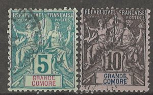 COLLECTION LOT # 4237 GRAND COMORO #4-5 1897 CV+$11