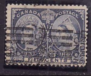 Canada-Sc#60-used 50c ultramarine Diamond Jubilee-Union Station Toronto roller-Q